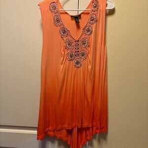 Women's 0X Sleeveless Top - Orange